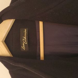 Vintage 80's Navy cashmere coat.